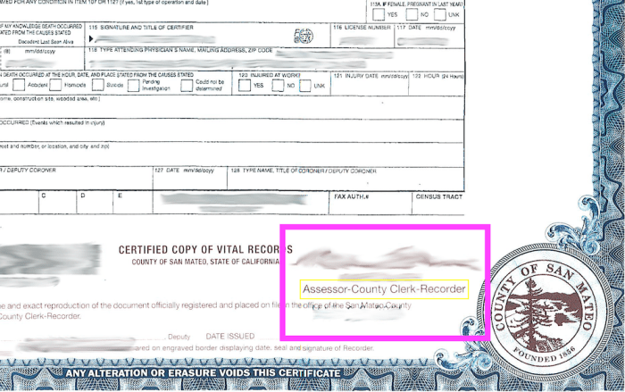 Di mana akta kematian bisa di-Apostille?