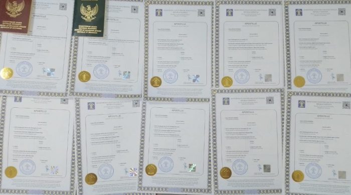 Jenis Dokumen Apostille KEMENKUMHAM