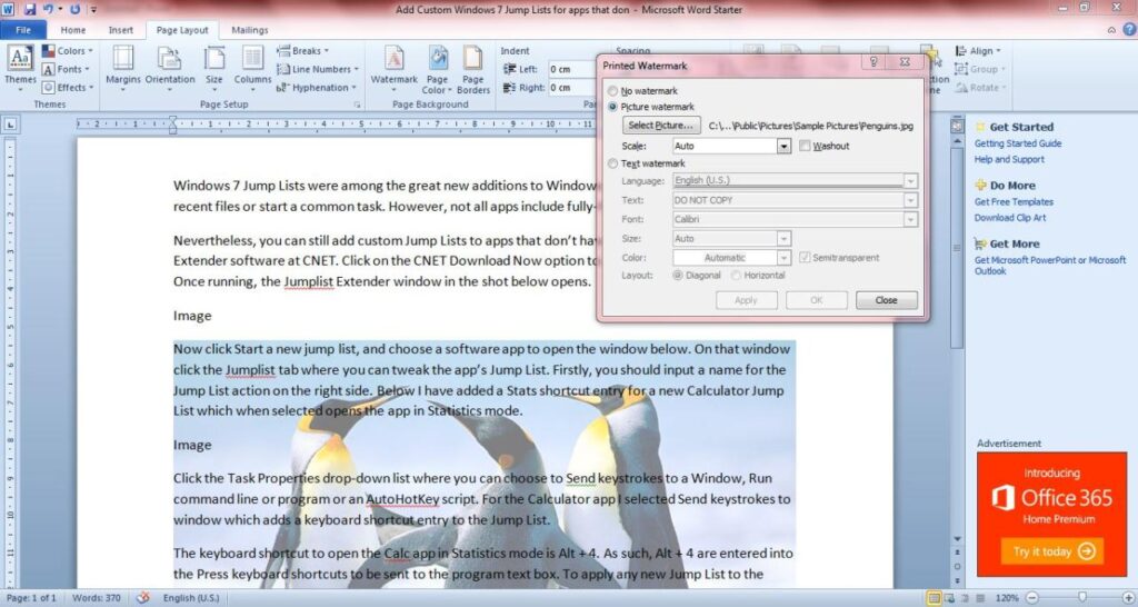 Bisakah watermarking notaris dibuat dengan Microsoft Word?